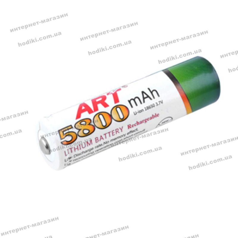 Аккумулятор ART 18650-5800mAh, белый (код 12826)