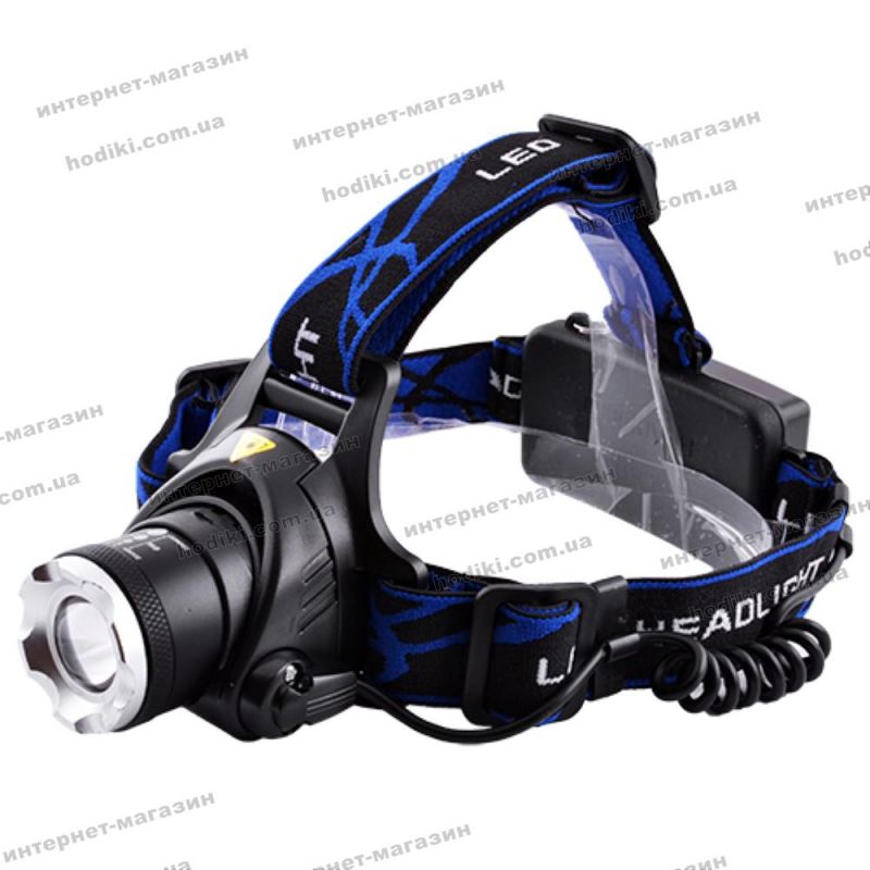 Ультрафиолетовый фонарь на лоб 204C-UV 365 nm, ultra strong, 2 акк. 18650 (код 12834)