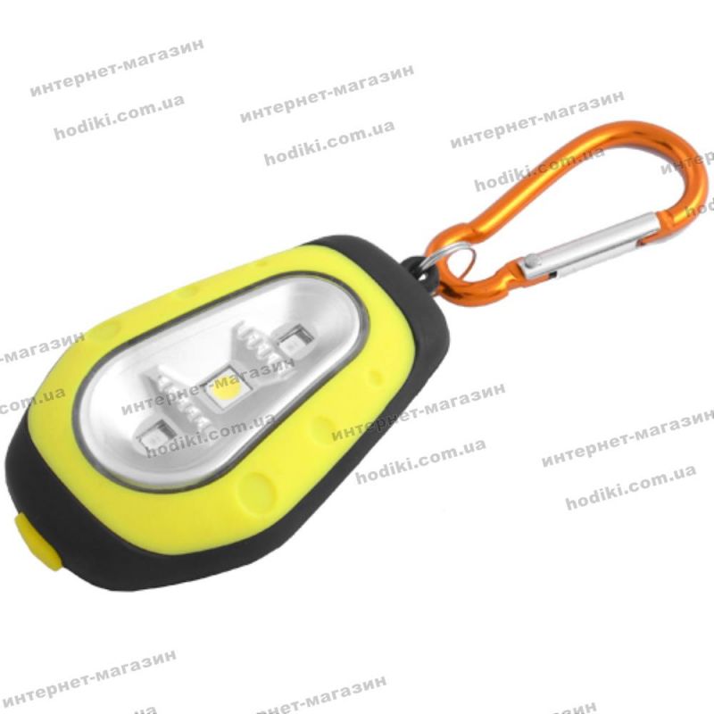 Фонарь Брелок 5921-1COB(белый)+2LED(красный), магнит (код 12843)