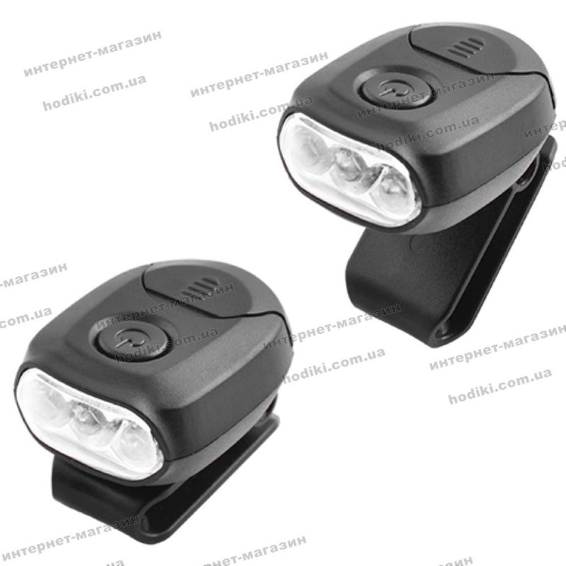 Ліхтар на кепку Police 8001, 3LED, 2xCR2032 (код 12880)