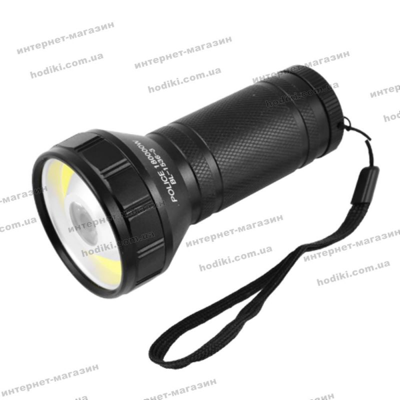 Фонарь Police BL-1536-3-COB+LM, ремешок на руку, 3xAA (код 12882)