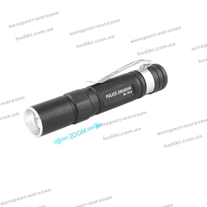 Фонарь Police BL-7819-XPE, 1хААА, zoom, зажим (код 12894)