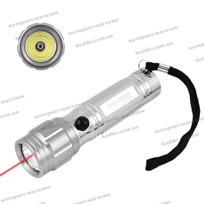 Ліхтар Police C711-COB+LASER, ремінець на руку, 3хААA (код 12906)