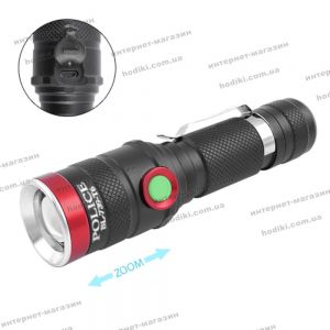 Ліхтар Police 739 XML-T6, 1х18650, ЗУ micro USB, zoom, затискач, комплект (код 12934)