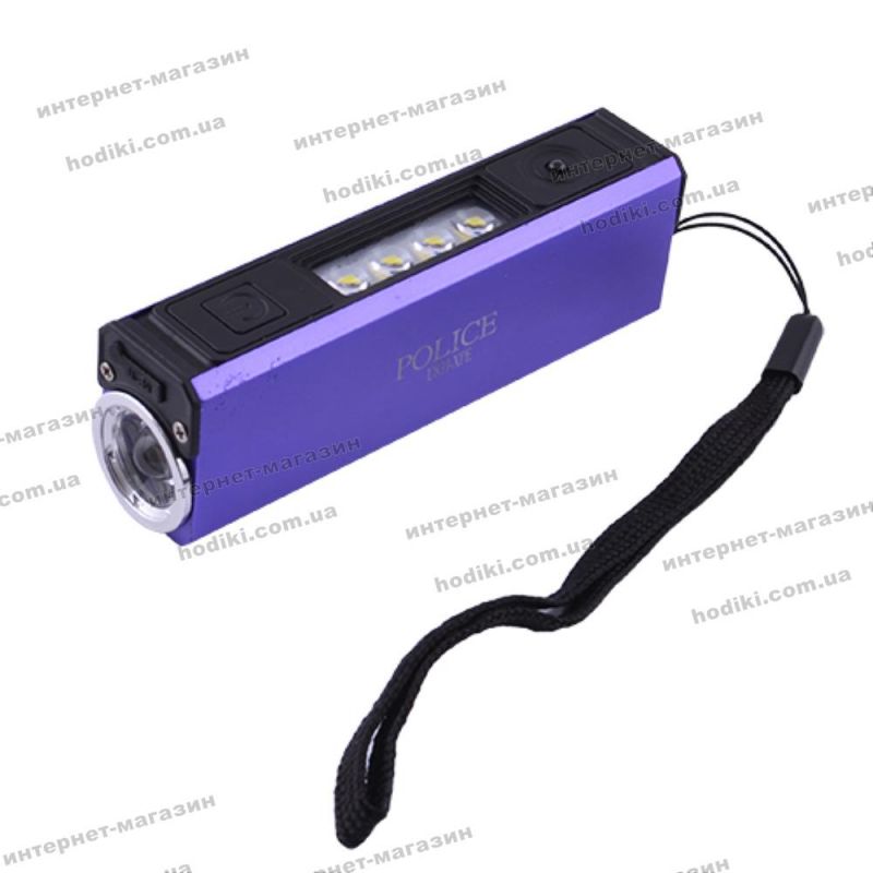 Фонарь Police U839-XPE+4SMD, ак. 18650, USB, Power Bank (код 12943)