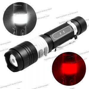 Ліхтар Police X5-T6, zoom, 1x18650, ЗУ USB, світильник, затискач, комплект (код 12945)
