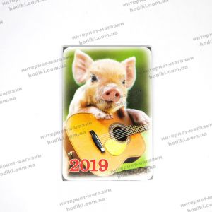 Магниты символ 2019г/разные картинки 9*6см (20шт/уп) (код 14892)