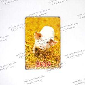 Магниты символ 2019г/разные картинки 9*6см (20шт/уп) (код 14892)