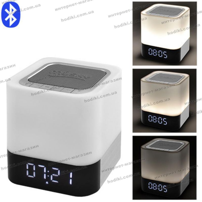 Bluetooth-колонка DY28, c функцией PowerBank, светильник (сенсорный), часы, будильник (код 16346)
