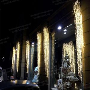 Гирлянда (цвет тёплый белый) Конский хвост, Пучок 400 led, 21 нитей (код 23598)