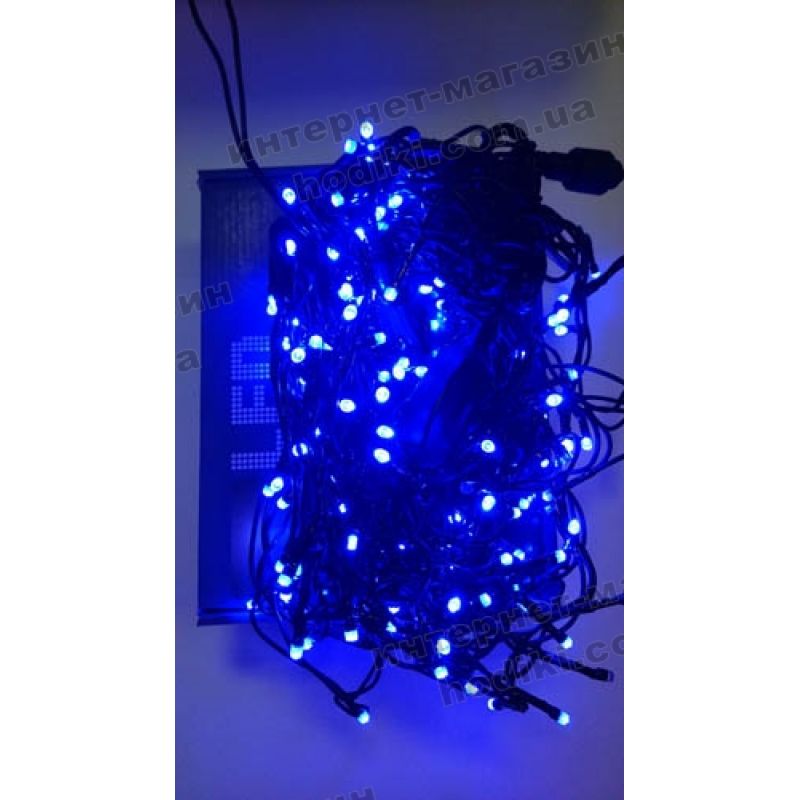 Гирлянда-штора LED 228 синяя 2в1 (код 2504)