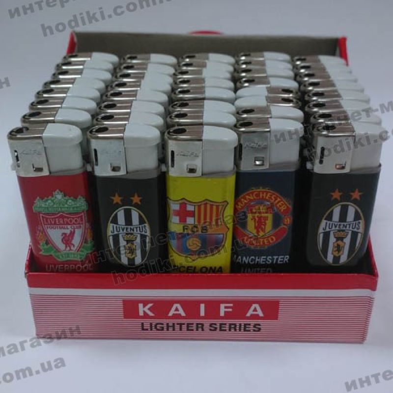 Зажигалки Футбольные клубы 50шт (код 3301)