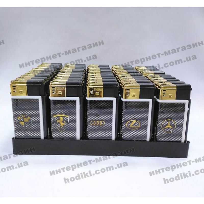 Зажигалки турбо с фонариком 50шт в уп (код 4491)