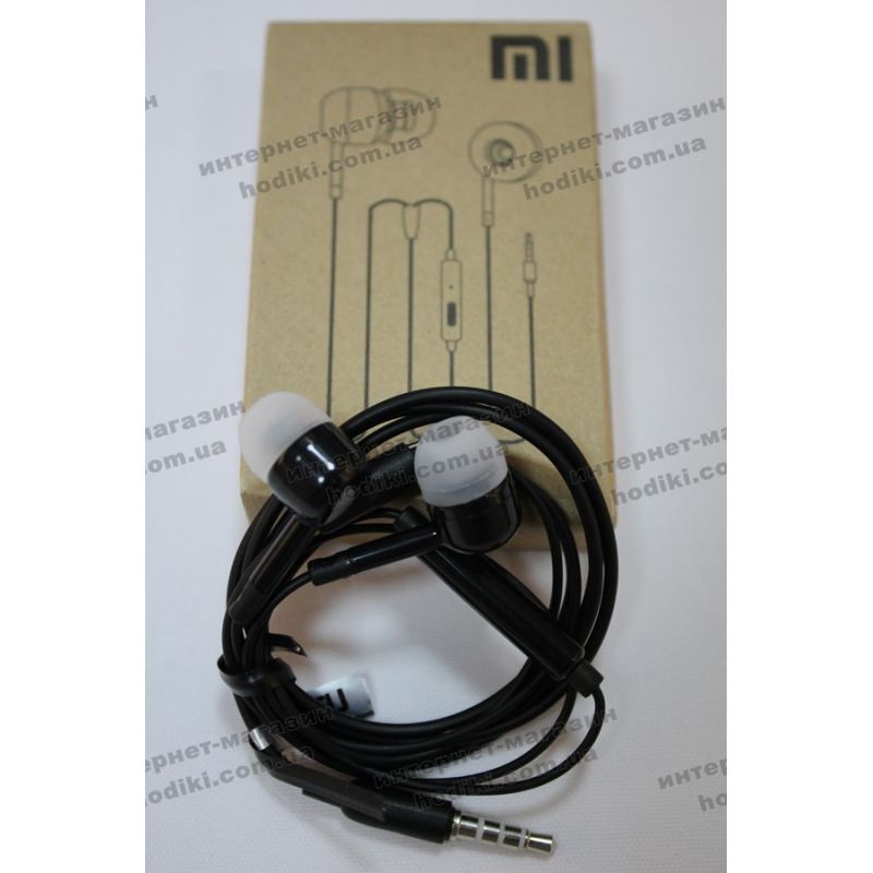 Наушники вакуум MI MDZ-01-AB black+mic гарнитура (код 4898)
