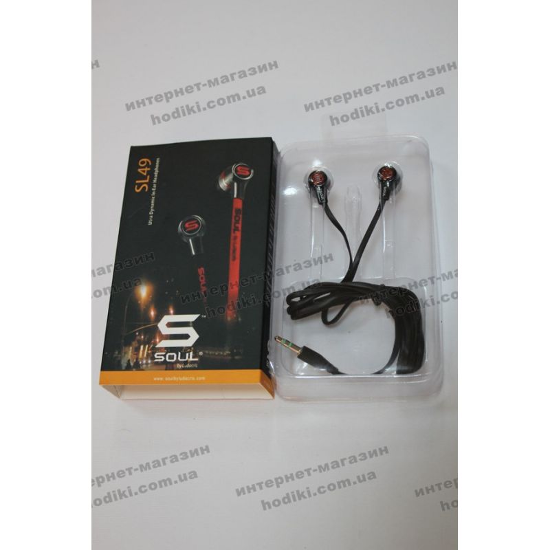 Наушники вакуумные Soul SL49 red (код 4943)