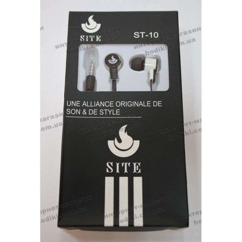 Наушники вакуумные Site ST-10 black (код 4944)