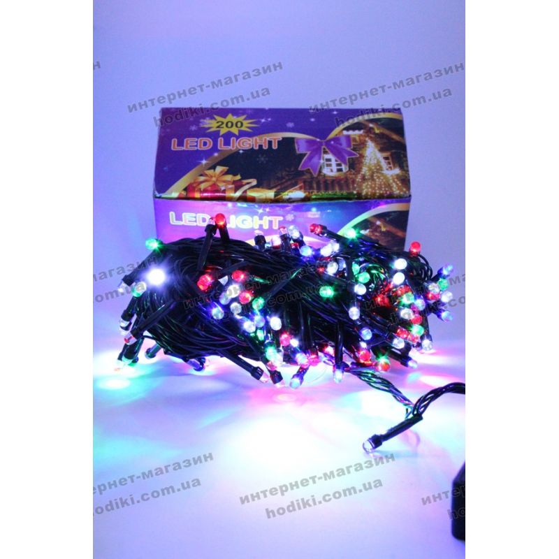 Гирлянда 200 led линза (код 6381)